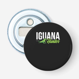 Iguana Hunter Herbivorous Lizard Sharp Eye Specie Button Flesopener