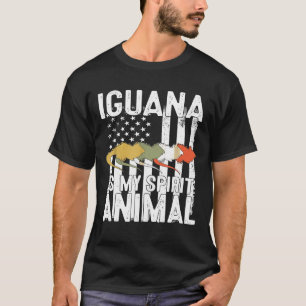 Iguana is mijn spionagediertje Usa Patriotic Ameri T-shirt