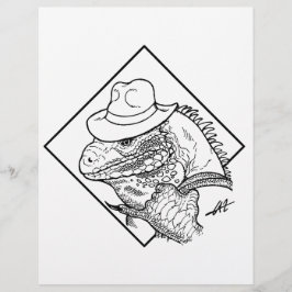 Iguana Jones - Kleurplaat.