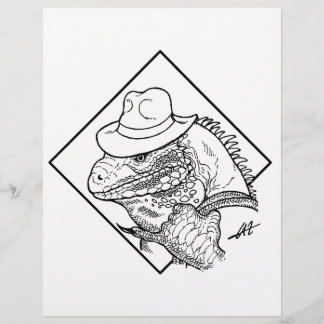 Iguana Jones - Kleurplaat.