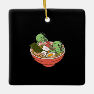 Iguana Kawaii Ramen Funny Pet Gift Keramisch Ornament