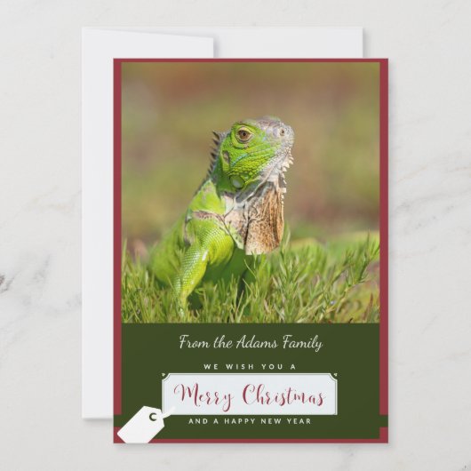 Iguana Kerst Kaart (Voorkant)
