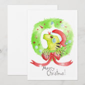 Iguana Kerstmis Feestdagenkaart (Voorkant / Achterkant)