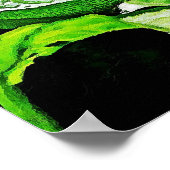 Iguana kunstmuur voor decoratie. poster (Hoek)