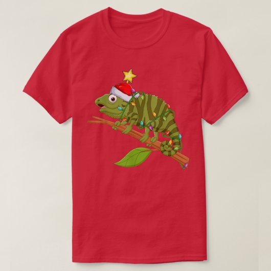 Iguana Lighting Xmas - boom die Iguana Christma aa T-shirt (Design voorkant)