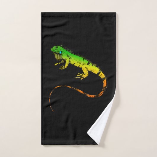 Iguana Lizard Beau Cadeau Iguana (Serviette à main)