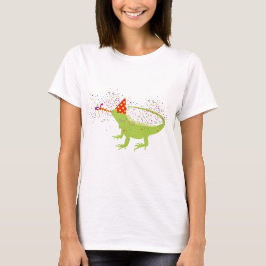 Iguana Lizard Partdens Animals met een partij T-shirt (Voorkant)