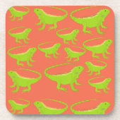 Iguana Lizard Pattern Bier Onderzetter (Voorkant)