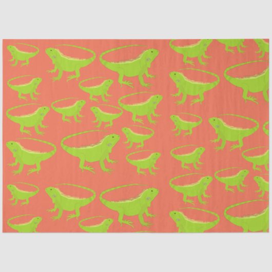 Iguana Lizard Pattern Tissuepapier (Voorkant)