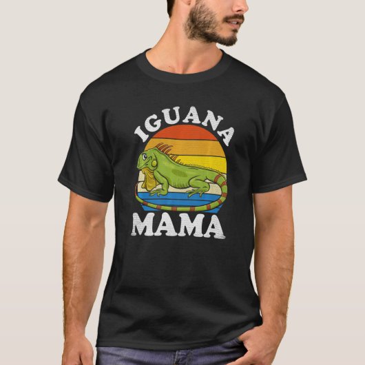 Iguana Mama Iguana Mom Iguana Lizard Pet Reptile T-shirt (Voorkant)
