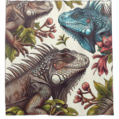 Iguana naadloos schilderen Douchegordijn (Voorkant)