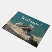 Iguana op St. Thomas Deurmat (Schuin)