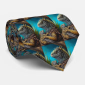 Iguana Papa et bébé cravate (Roulé)