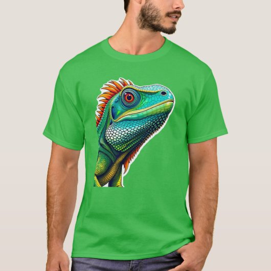 Iguana-portret T-shirt (Voorkant)