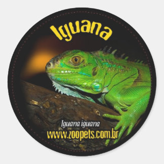 iguana ronde sticker