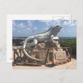 Iguana Sculpture Isla Mujeres, Mexique Carte posta (Devant / Derrière)