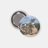 Iguana Sculpture Isla Mujeres, Mexique Magnet (Recto/Verso)