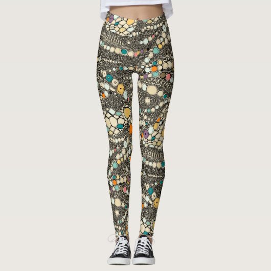 iguana skin black pop leggings (Voorkant)