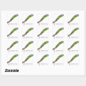 Iguana verte sur Sticker blanc (Feuille)