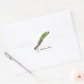 Iguana verte sur Sticker blanc (Enveloppe)