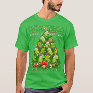 Iguana Xmas Lighting Tree Santa Iguana Ugly Christ T-shirt