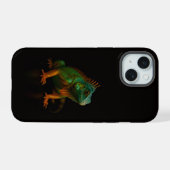 Iguane vert Black 4 Luxe iPhone 15 Mate (Verso Horizontal)