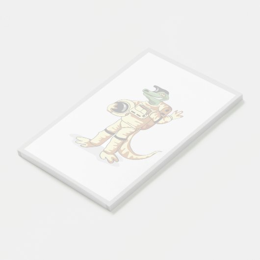 Iguanodon gekleed in een kosmonautenruimtepak. post-it® notes (Schuin)