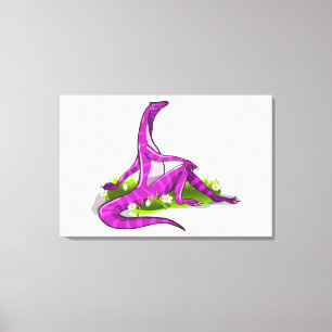 Iguanodon pronkt met haar natuurlijke schoonheid. canvas afdruk