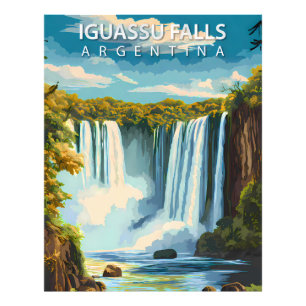 Iguassu Watervallen, Argentinië – Oude Reisposter Foto Afdruk