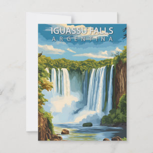 Iguassu Watervallen Argentinië Reis Vintage Briefkaart