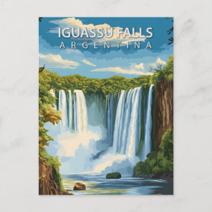 Iguassu Watervallen Argentinië Zuid-Amerikaanse Na Briefkaart