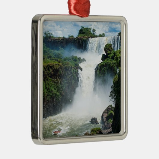 Iguazu-Herfsten omgeven door Oerwoud Metalen Ornament (Rechts)
