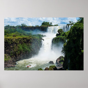 Iguazu-Herfsten omgeven door Oerwoud Poster