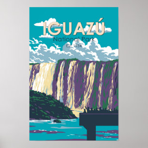 Iguazu Nationaal Park Argentinië Reis Kunst Vintag Poster