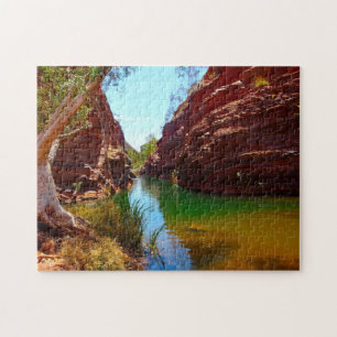 Iguazu rivier watervallen Argentinië. Legpuzzel