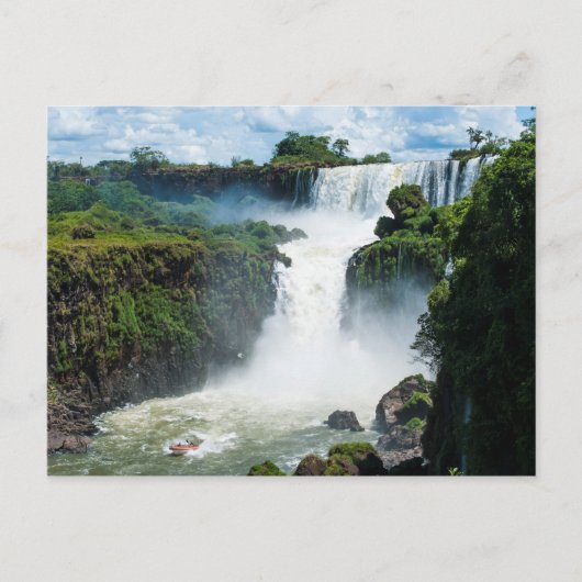 Iguazu-watervallen omringd door jungle briefkaart (Voorkant)