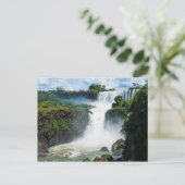 Iguazu-watervallen omringd door jungle briefkaart (Staand voorkant)