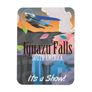 Iguazu-watervallen Zuid-Amerika Reisposter Magneet