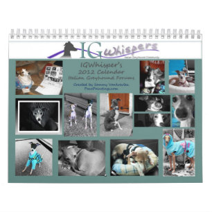 IGWhispers' 2012 Italiaanse Greyhound Calendar Kalender