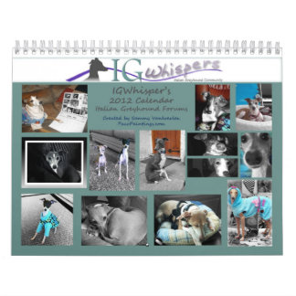 IGWhispers' 2012 Italiaanse Greyhound Calendar Kalender
