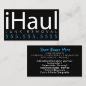 iHaul. Ordure transportant le carte de visite de (Devant / Derrière)
