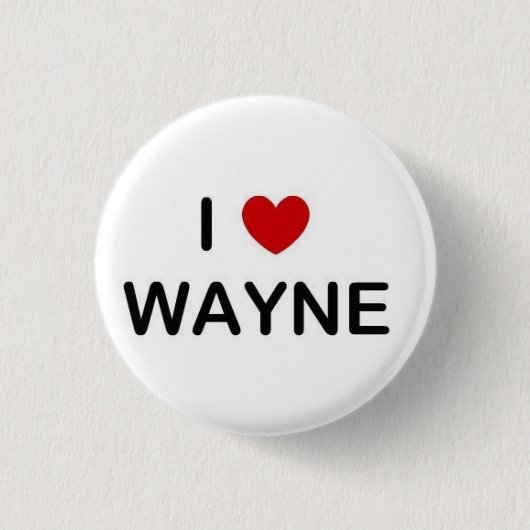 IHEARTWAYNE RONDE BUTTON 3,2 CM (Voorkant)