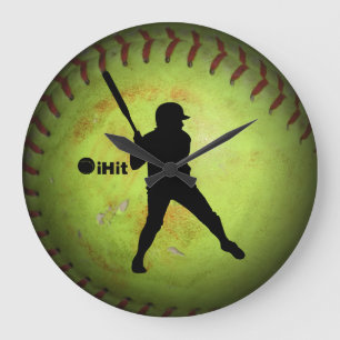 iHit Fastpitch softbal Silhouet Grote Klok