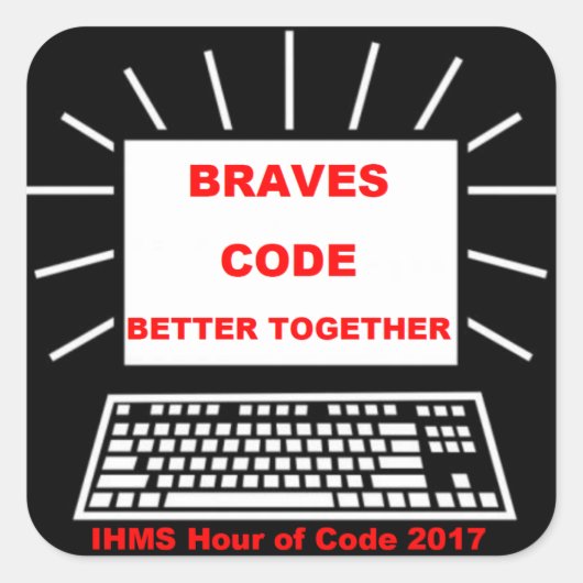 IHMS uur code 2017 Vierkante Sticker (Voorkant)