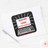 IHMS uur code 2017 Vierkante Sticker (Envelop)