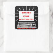 IHMS uur code 2017 Vierkante Sticker (Tas)