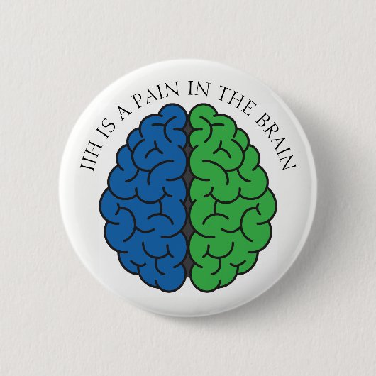 IIH Brain Pain Ronde Button 5,7 Cm (Voorkant)