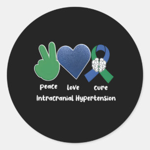 IIH Warrior Green Ribbon Survivor Pseudotumor Cere Ronde Sticker