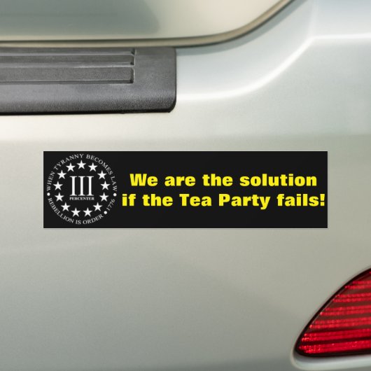 III% BUMPERSTICKER (Op auto)