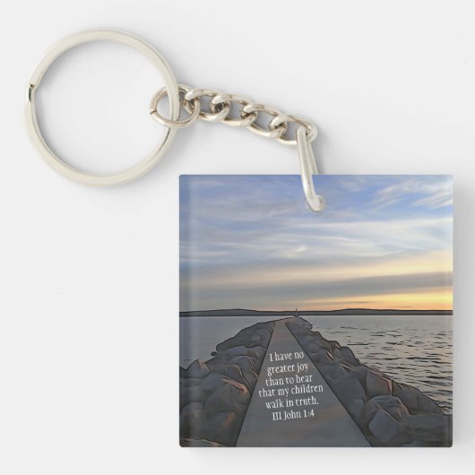 III John 1:4 Bijbelscriptlooppas in waarheid Sleutelhanger (voorkant)